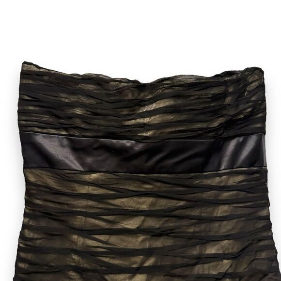 Jovani Black Silk Gathered Strapless Gown Dress - Picture 4 of 8